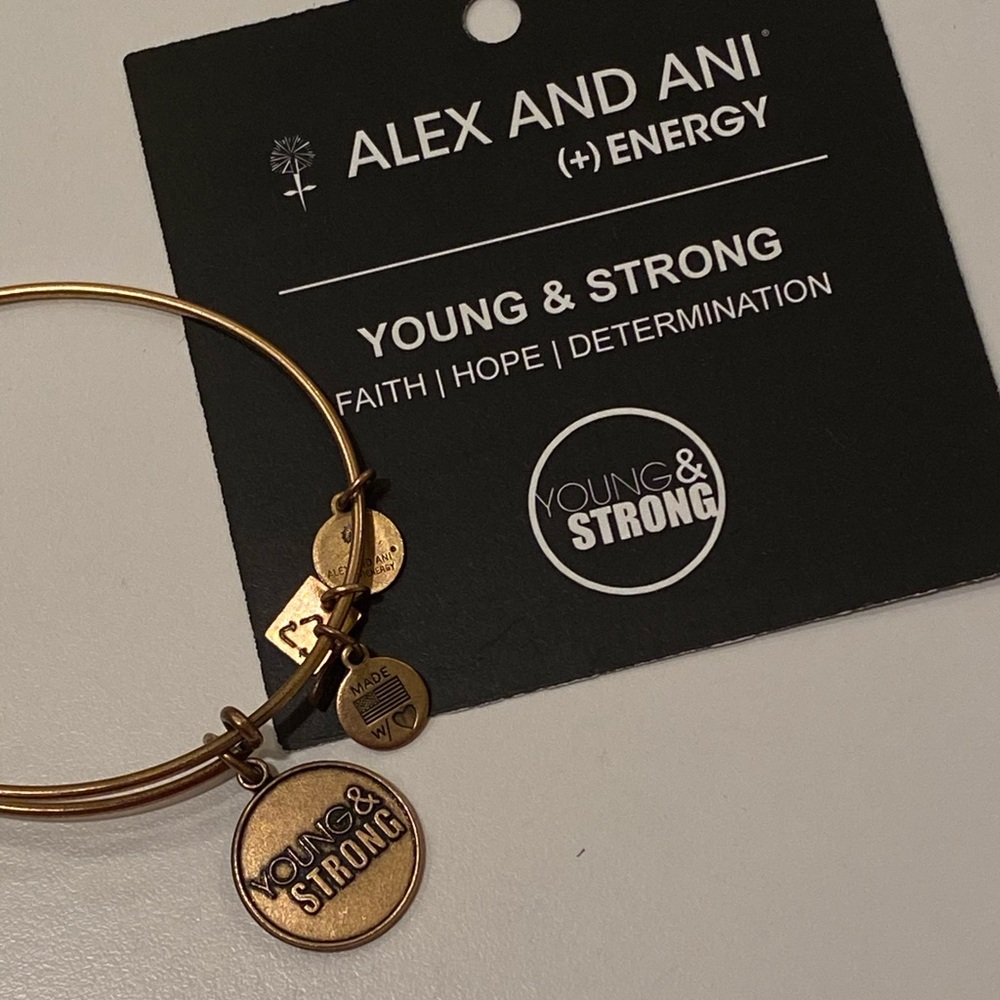 Alex and Ani Young & Strong Gold Bangle